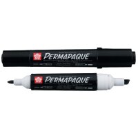 SAKURA Marqueur permanent Permapaque, double pointe, rouge