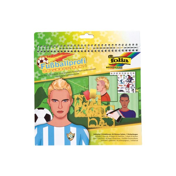FOLIA Schablonenbuch Fussballprofi 41205 grand, 5 pcs., 36 pages