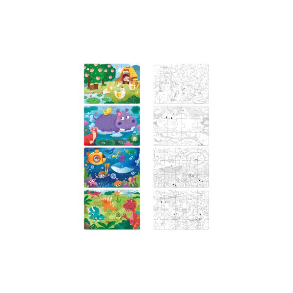 I AM CREATIVE Puzzleset 4087.552 zum Ausmalen ab 3 Jahre