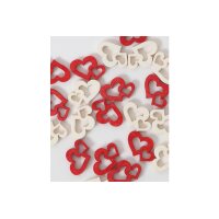 I AM CREATIVE Streuteile Doppelherz 4501.82 rot/weiss, 24...