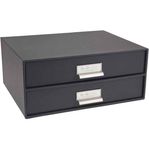 BIGSO BOX OF SWEDEN Schubladenbox Birger 15752000 dunkelgrau 2 Schubl.