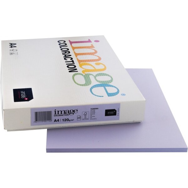 IMAGE COLORACTION Papier &agrave; copier Tundra A4 266668 120g, lavande 250 feuilles