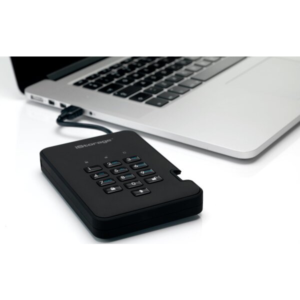 ISTORAGE diskAshur2 HDD, 1TB ISG-IS-DA2-256-1000-B