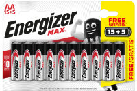ENERGIZER Batterie Max E301534900 AA LR06 15 + 5 Stk.
