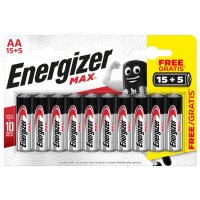 ENERGIZER Batterie Max E301534900 AA/LR06 15 + 5 Stk.
