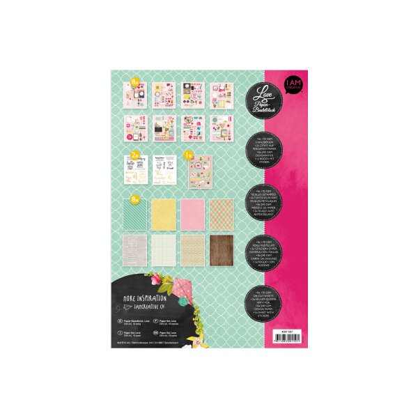 I AM CREATIVE Bloc de papier artisanal 4087.597 Love A4