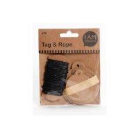 I AM CREATIVE Étiquettes brun 4087.11 ronde, 30 pcs