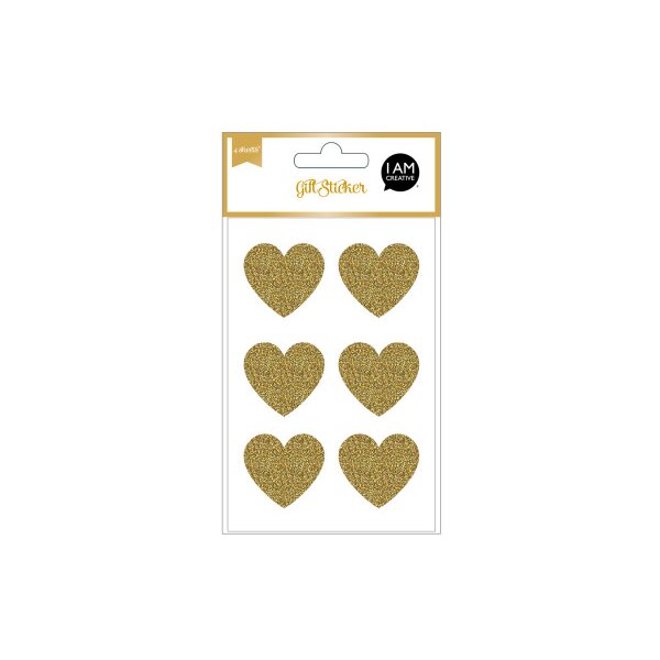 I AM CREATIVE Sticker, Herz gold, 4087.52 4 Bl., Set II