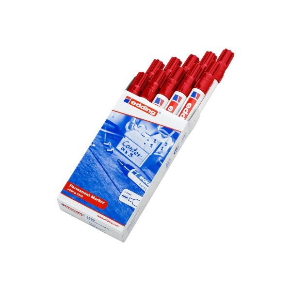 EDDING Permanent Marker 3300 1-5mm 3300-2-10 rot 10 St&uuml;ck