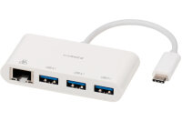 VIVANCO Hub USB-C - RJ45, 3x USB 3.1 45388