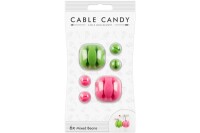 CANDY CABLE Mixed Beans, 6x3 49.CC023 vert, rose