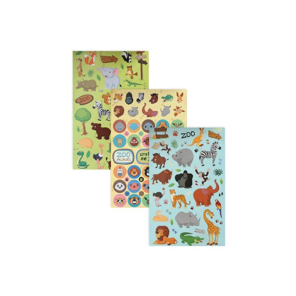 I AM CREATIVE Stickerbook Zoo 4087.479 6 Blatt