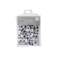 I AM CREATIVE Wackelaugen Set 4010.1 Zip Bag, 180 Stück