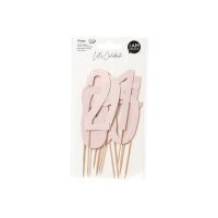 I AM CREATIVE Torten Topper,Zahl,rosa,13cm 6010.942 10...