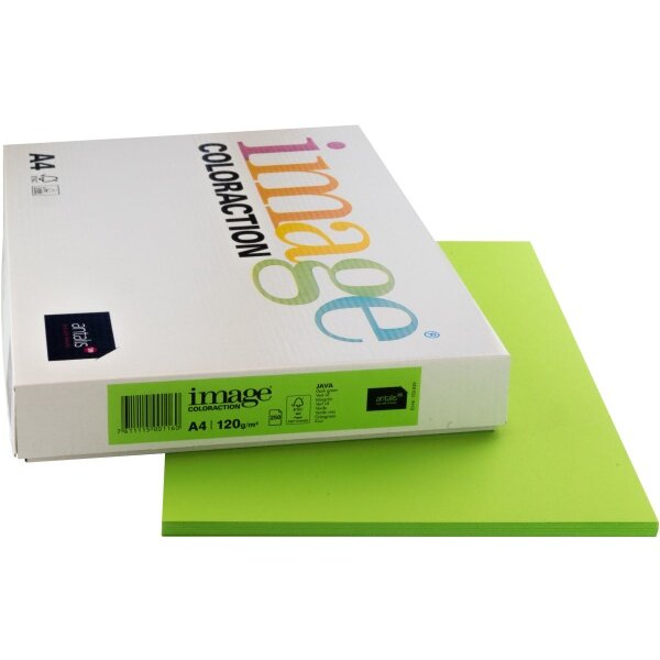 IMAGE COLORACTION Kopierpapier Java A4 266695 120g, maigr&uuml;n 250 Blatt