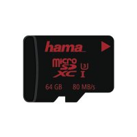 HAMA microSDXC 64GB UHS Speed 123982 Class 3 UHS-I...