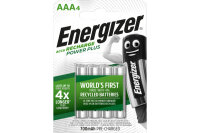 ENERGIZER Pile Chargeur E300626602 AAA/HR03, 700mAh, 4...