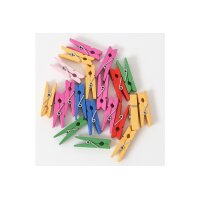 I AM CREATIVE Holzklammern 1301.18 bunt, 35x8mm, 20...