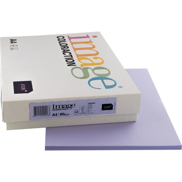 IMAGE COLORACTION Papier &agrave; copier Tundra A4 274574 80g, lavande 500 feuilles
