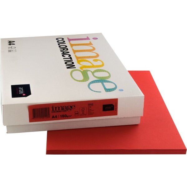 IMAGE COLORACTION Papier à copier Chile A4 266782 rouge, 160g 250 feuilles