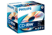 PHILIPS CD-RW Jewel 80 Min. 700MB 4651 10 Pcs