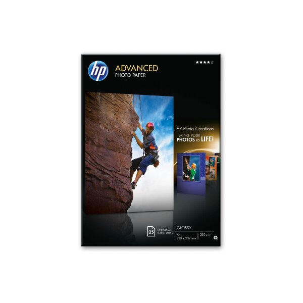 HP Advanced Glossy Photo Paper A4 Q5456A InkJet 250g 25 Blatt