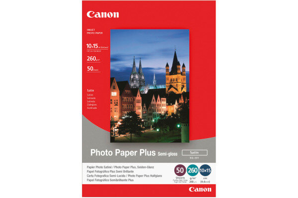 CANON Photo Paper Plus 260g 10x15cm SG2014x6 PIXMA, semi-glossy 50 flles