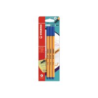 STABILO Fineliner Point 88 0.4mm B-14827-10 bleu, 3 pcs.