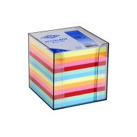 WEDO Zettelbox 9x9cm 2702651 rauchglas inkl. 700Bl. Ass.