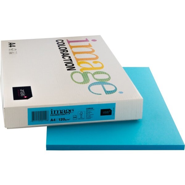 IMAGE COLORACTION Papier &agrave; copier Lisbon A4 266680 bleu roi, 120g 250 feuilles