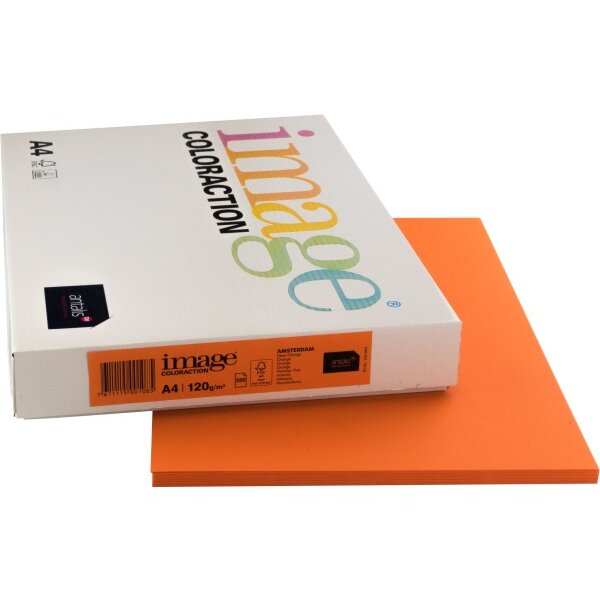 IMAGE COLORACTION Kopierpapier Amsterdam A4 266656 120g, orange 250 Blatt