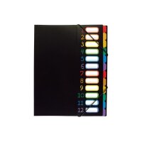 VIQUEL Pultmappe A4 118967 A4 1-12 schwarz/bunt