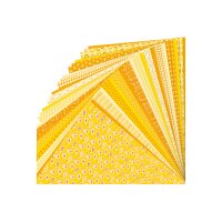 FOLIA Bloc de papier Basic 46149 àmotifs, jaune, 30 pcs.