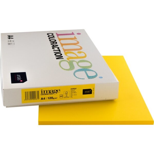 IMAGE COLORACTION Papier à copier Hawaii A4 266653 120g, jaune 250 feuilles
