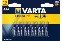 VARTA Batterie 4103101461 Longlife, AAA LR03, 10 Stück