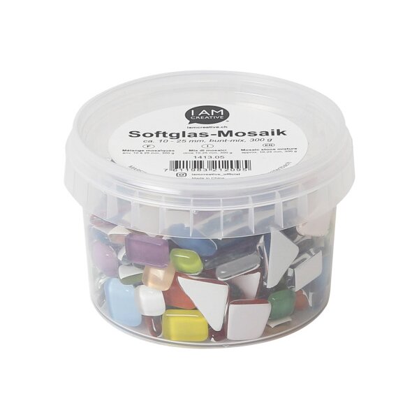 I AM CREATIVE Soft Glas Poly 1413.05 Bunt Mix, 300g