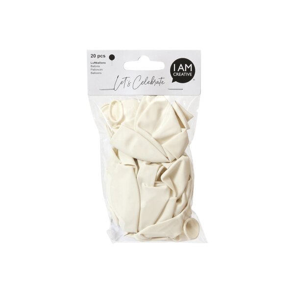 I AM CREATIVE Luftballons, weiss 6010.71 20 Stück