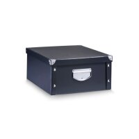 ZELLER Boîte de rangement 22l 17928 noir 40x33x17cm