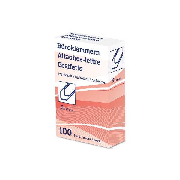 NEUTRAL Trombones no. 5 6208 43mm nickel&eacute;s 100 pcs.