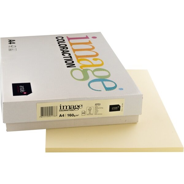 IMAGE COLORACTION Papier à copier Atoll A4 294539 160g ivorie 250 feuilles