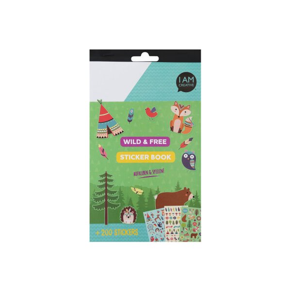I AM CREATIVE Stickerbook 4087.493 Wild &amp; Free, 6 Blatt