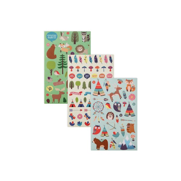 I AM CREATIVE Stickerbook 4087.493 Wild &amp; Free, 6 Blatt