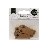 I AM CREATIVE Porte-nom 4087.21 marron 20 pièces