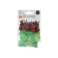 I AM CREATIVE Foamy 4019.35 Marienkäfer, 76 Stück