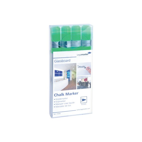 LEGAMASTER Glassboard Marker 7-118104 vert 4 pcs.
