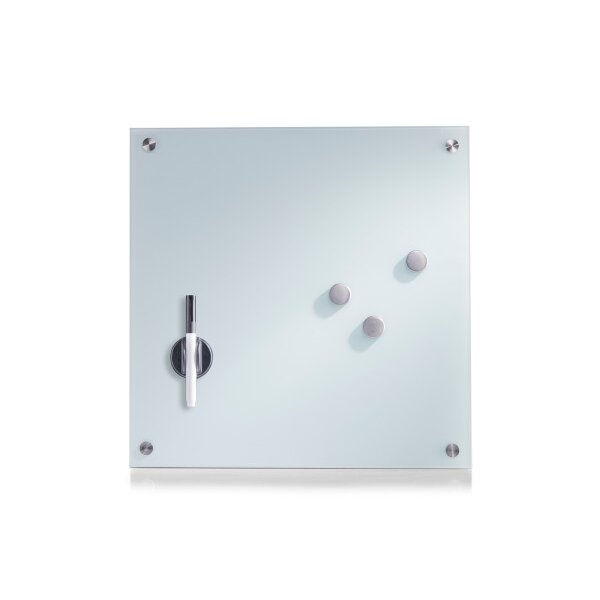 ZELLER Tableau aimanté 11600 en verre 40x40cm blanc