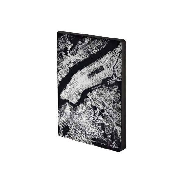 NUUNA Notizbuch GRAPHIC L A5 350053634 FLIGHT NYC ,dots 88 Blatt
