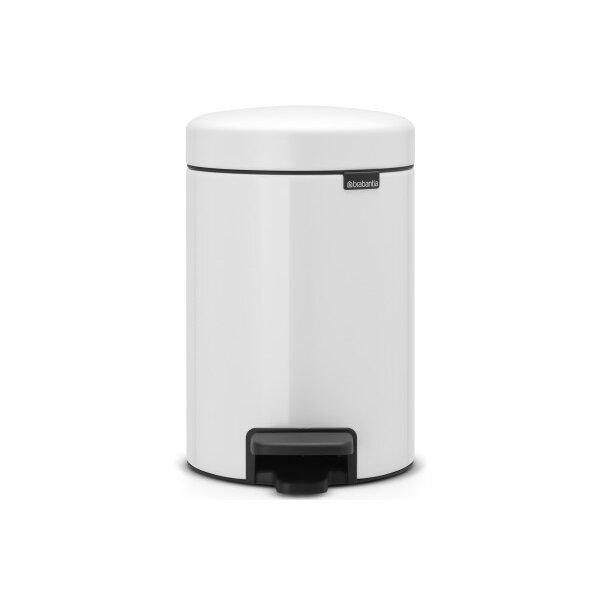 BRABANTIA Poubelle à pédale 112126 NewIcon, 3 litres, blanc