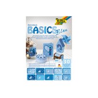 FOLIA Motivblock Basic 46449 blau, 30 Blatt