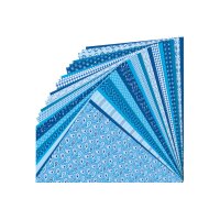 FOLIA Motivblock Basic 46449 blau, 30 Blatt